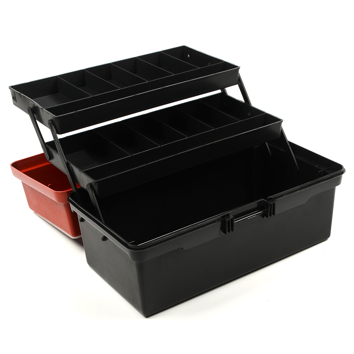 Ящик рыболовный Три Кита Пионер (370*210*210) 2 лотка красный