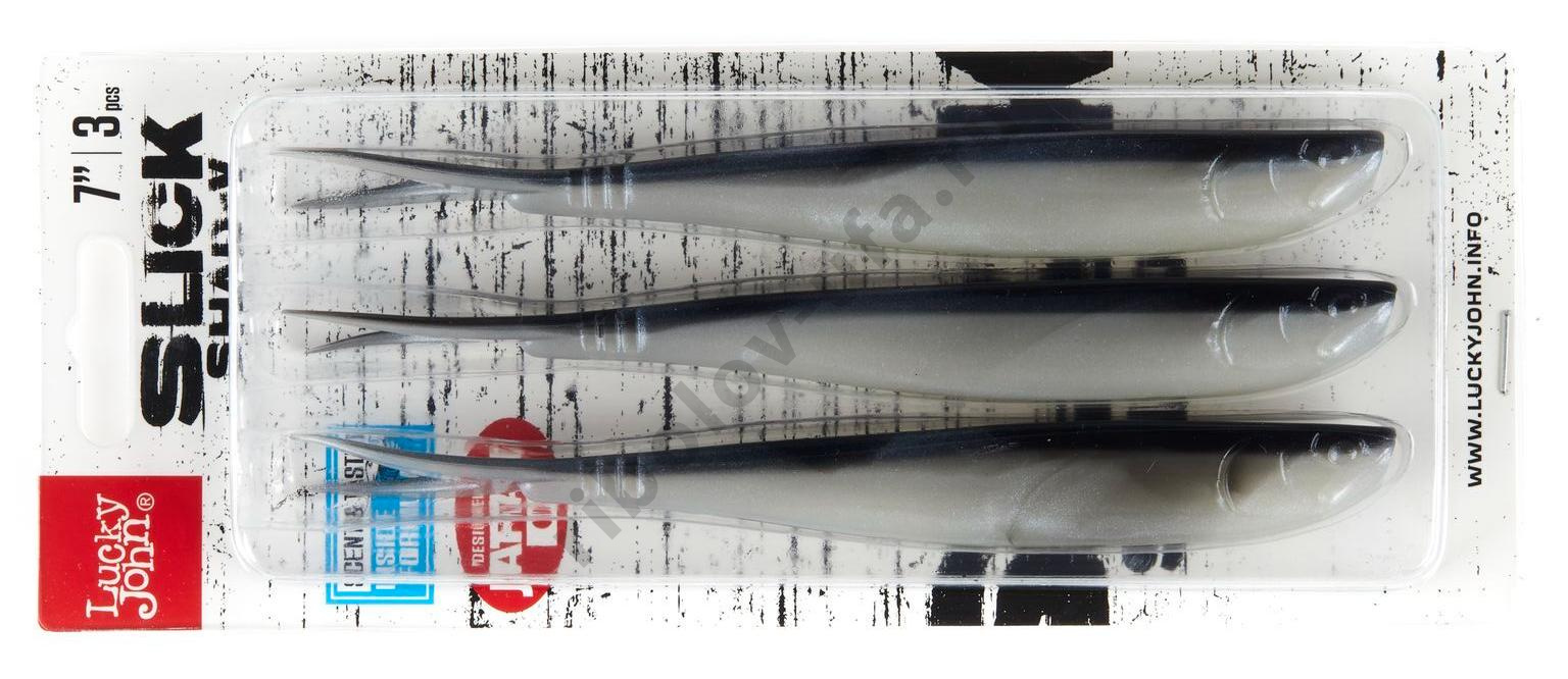 Силиконовая приманка Lucky John 3D Slick Shad-V 7.0in 17,8см /014