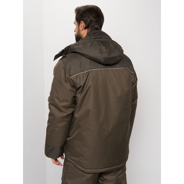 Костюм зимний Huntsman Полюс цв. Хаки ткань Cell со снегозащ. гетрами р. 44-46 рост 170-176 (РР)