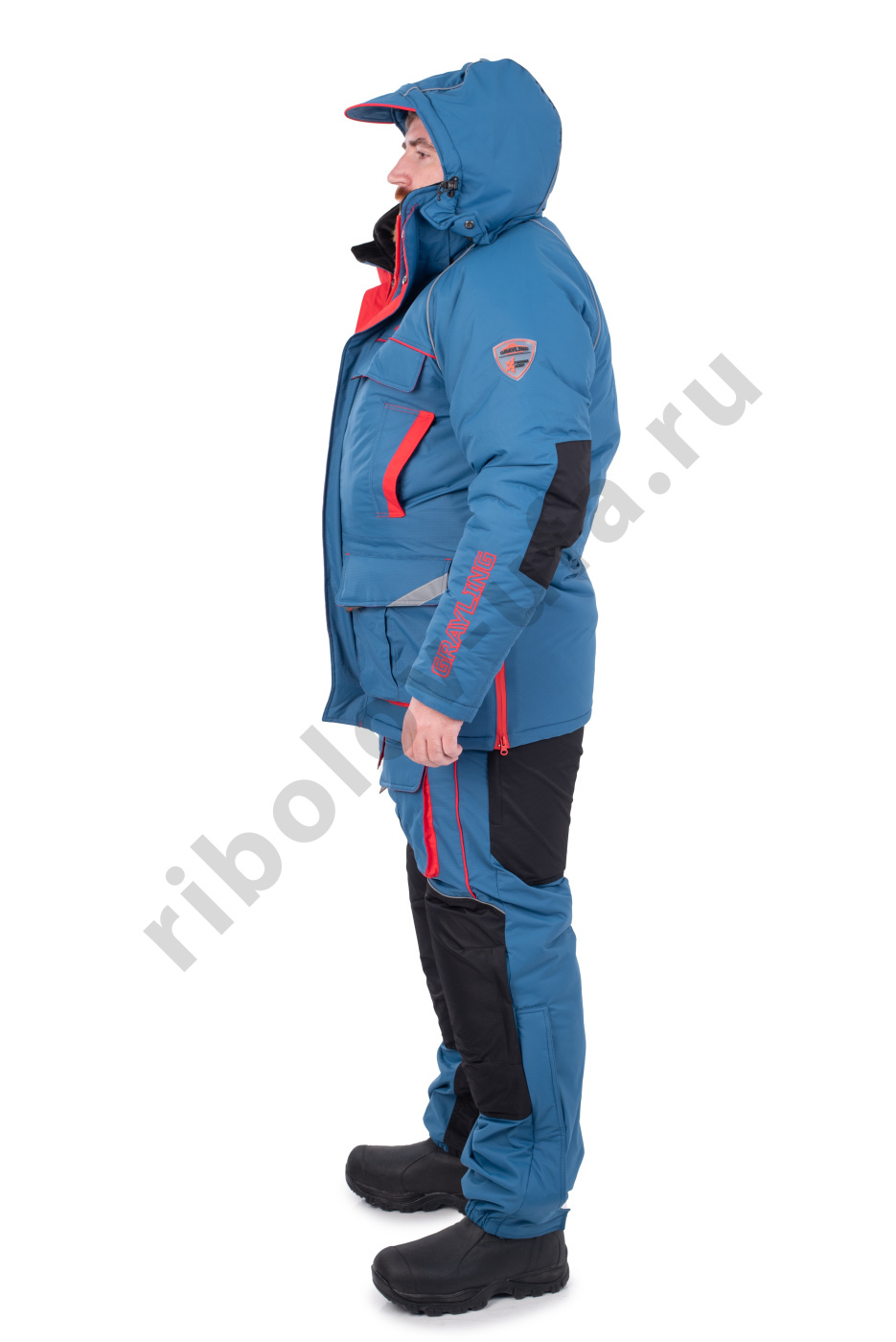 Костюм зимний Novatex Камчатка цв.Темно-синий/Красный р. 48-50 рост 170-176