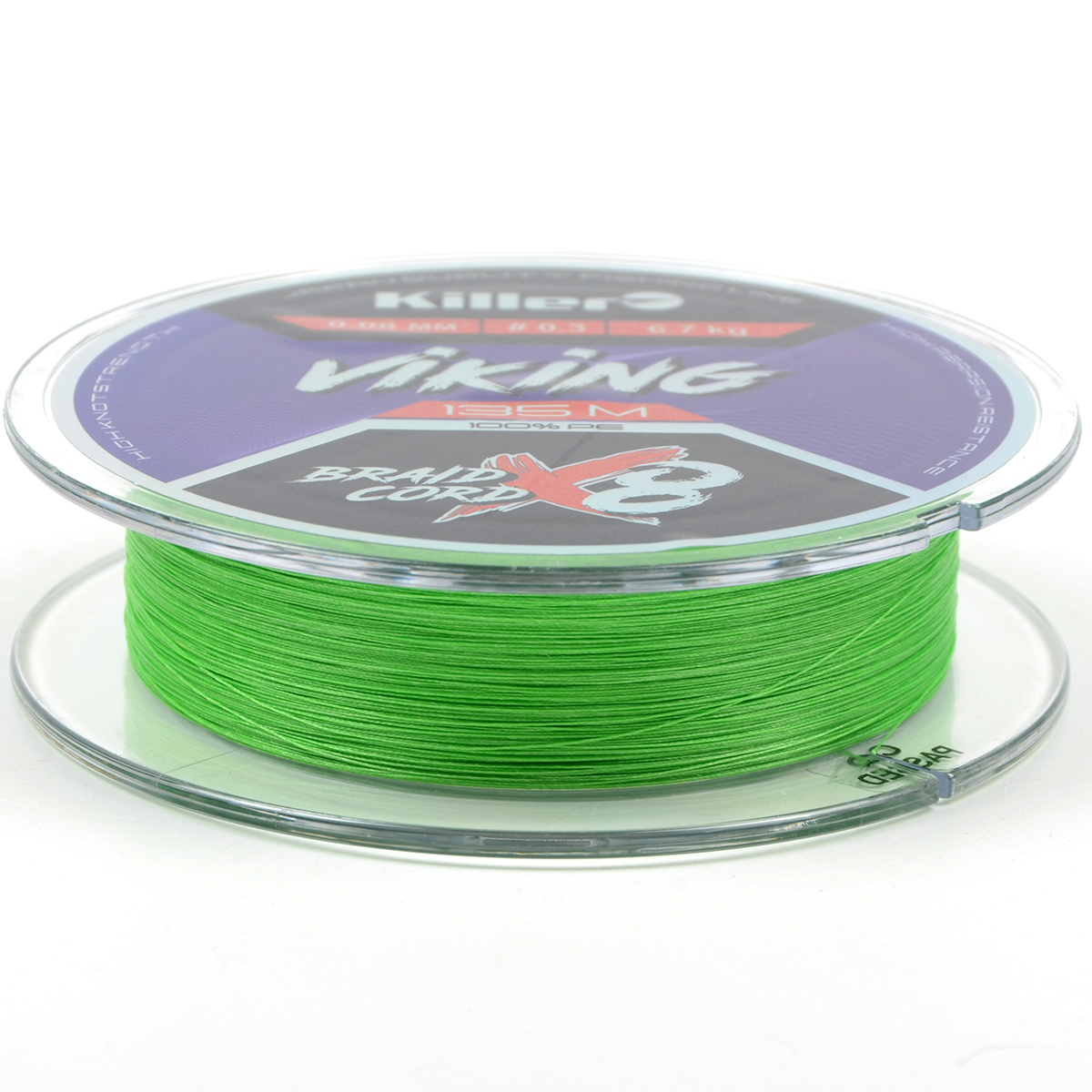 Шнур плетеный Killer Viking X8 135м 0,08