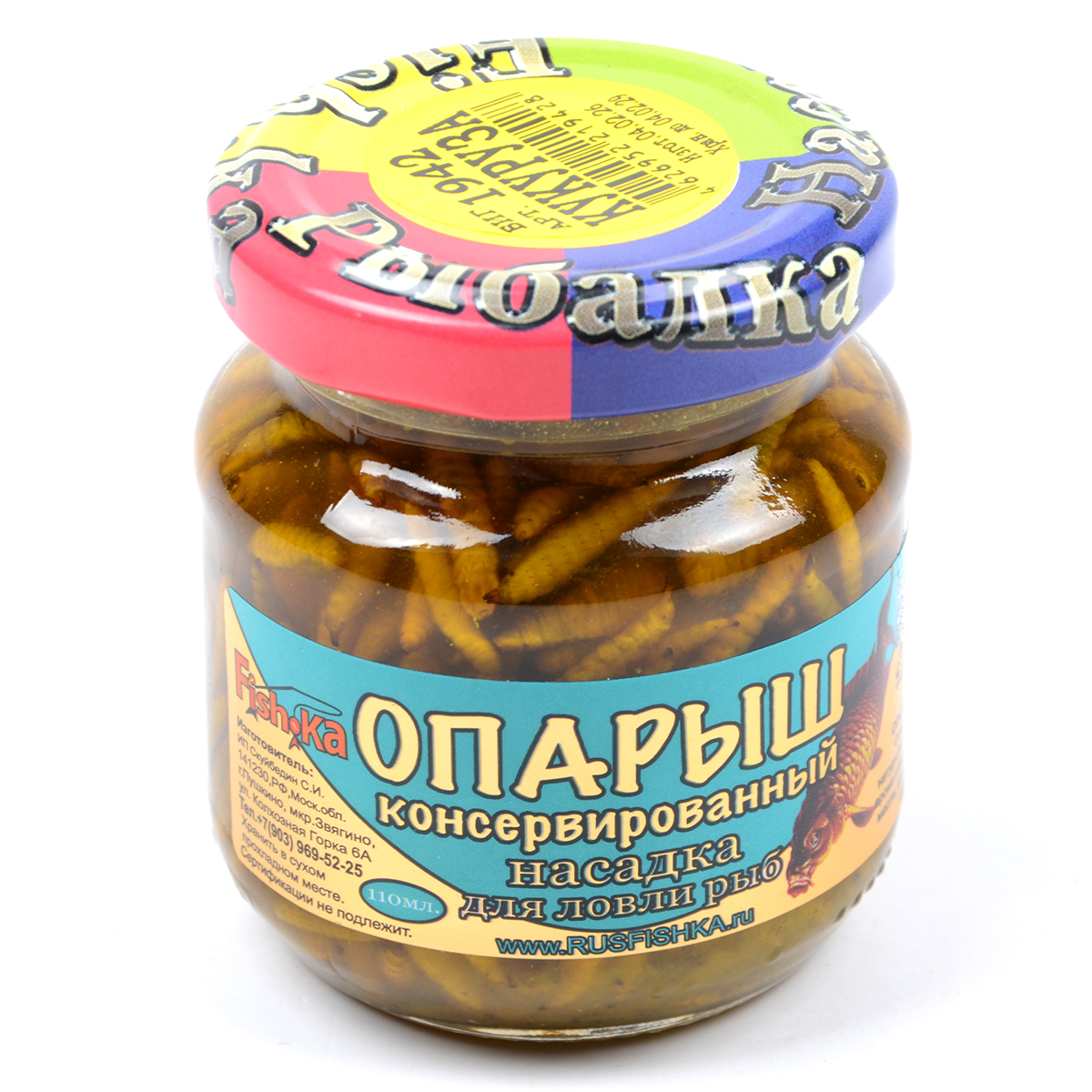 Насадка Fish.ka Опарыш Big консерв. Кукуруза 110мл стекл/б
