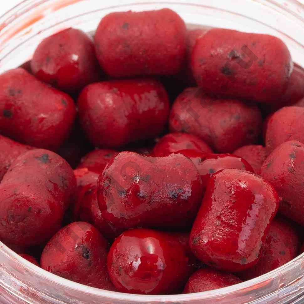 Бойлы Minenko Dumbells 14х20мм Strawberry (насадочные) вареные в дипе