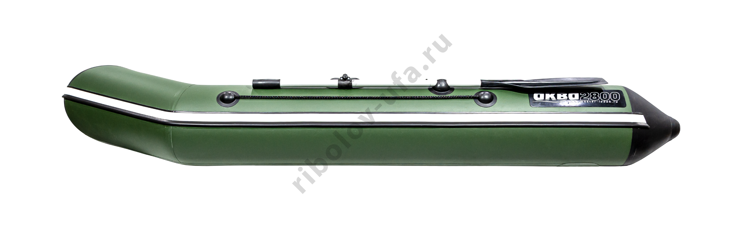 Лодка Аква 2800 зеленый/черный