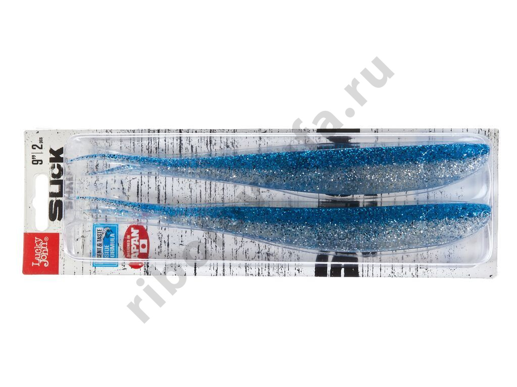 Силиконовая приманка Lucky John 3D Slick Shad-V 9.0in 22,86см /004