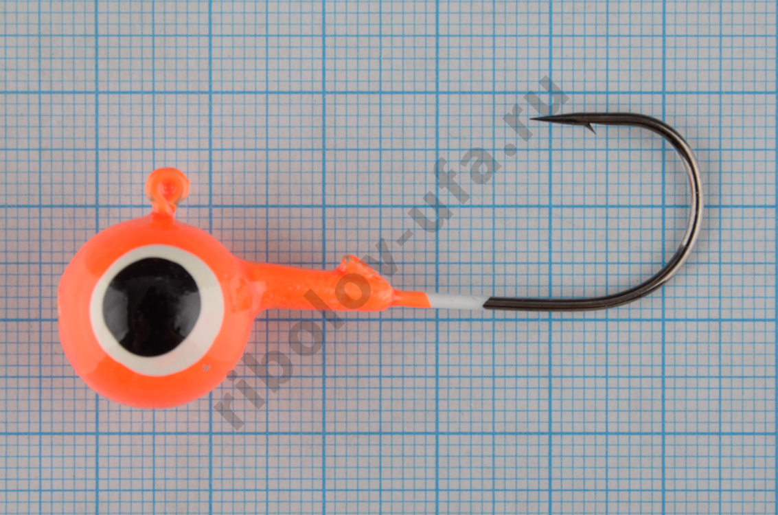 Джиг-головки Мормыш шар 28 гр. кр. №5/0 цв. 03-оранжевый