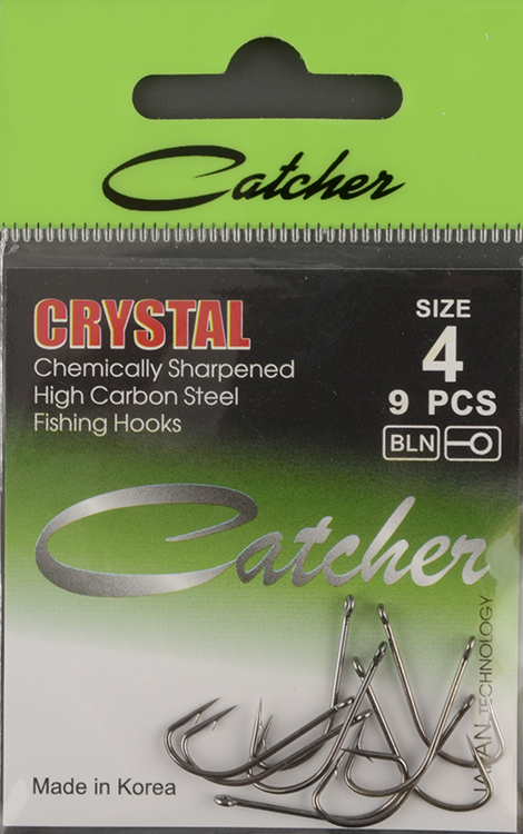 Одинарные крючки Catcher Crystal № 4