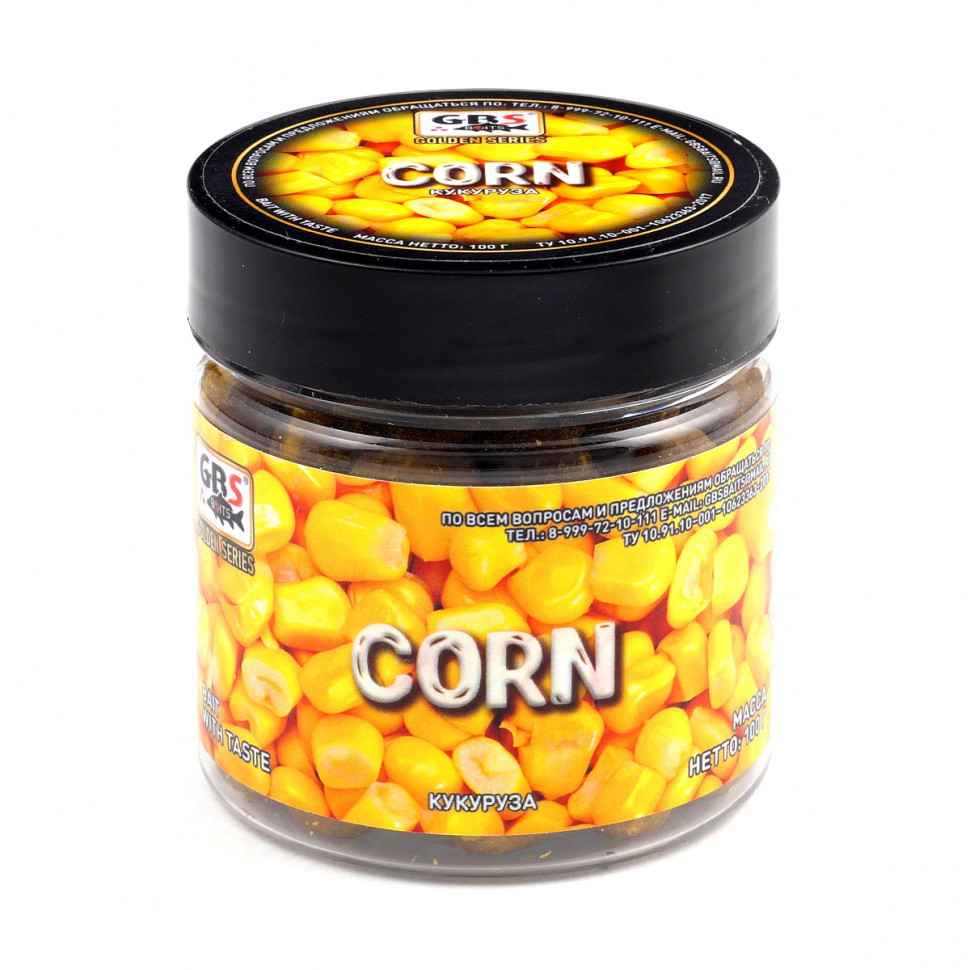 Бойлы GBS насадочные 15мм 132гр (банка) Corn Кукуруза