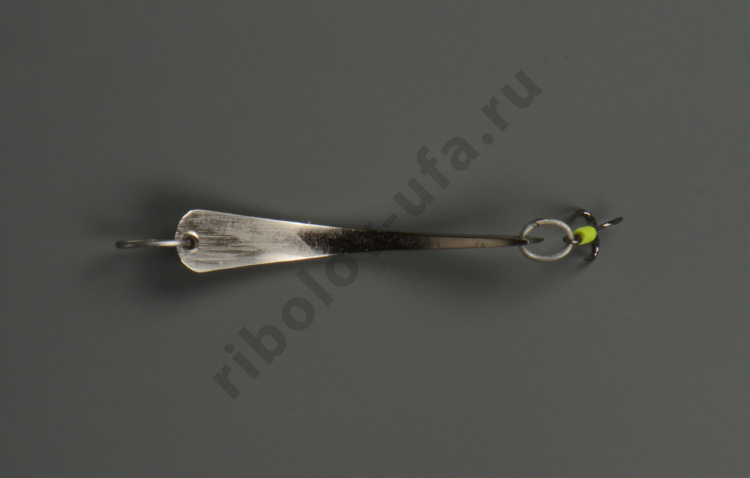 Блесна зимняя Белая река сыплющаяся 1,5гр никель