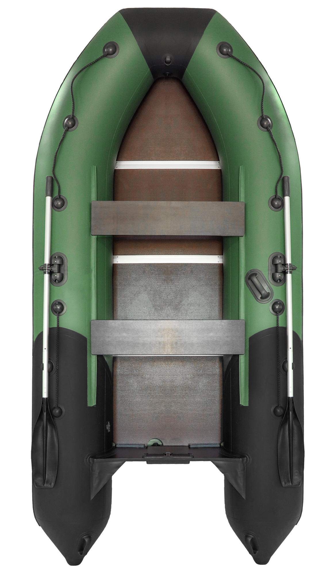 Лодка Ривьера Компакт 3400 СК комби зеленый/черный