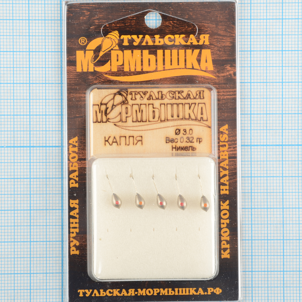 Мормышка вольфрам.Тульская Капля с кембриком 3,0мм никель