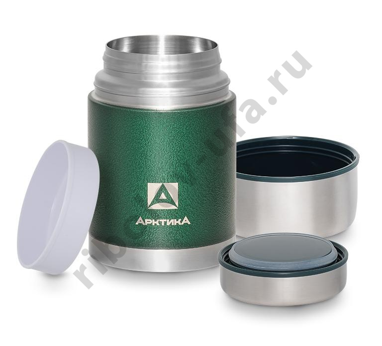 Термос Арктика 306-800А с широким горлом 1,0л в чехле цв. зеленый 