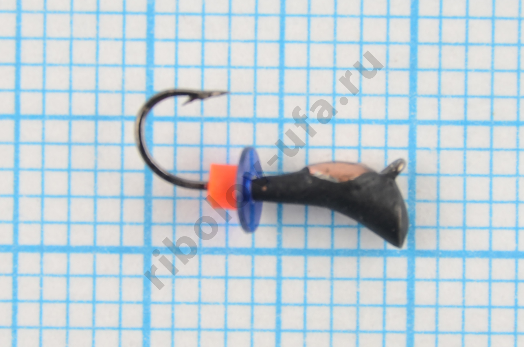 Мормышка Wormix точеная вольфрамовая Перевертыш d=2 со спилом с медной коронкой арт. 4233