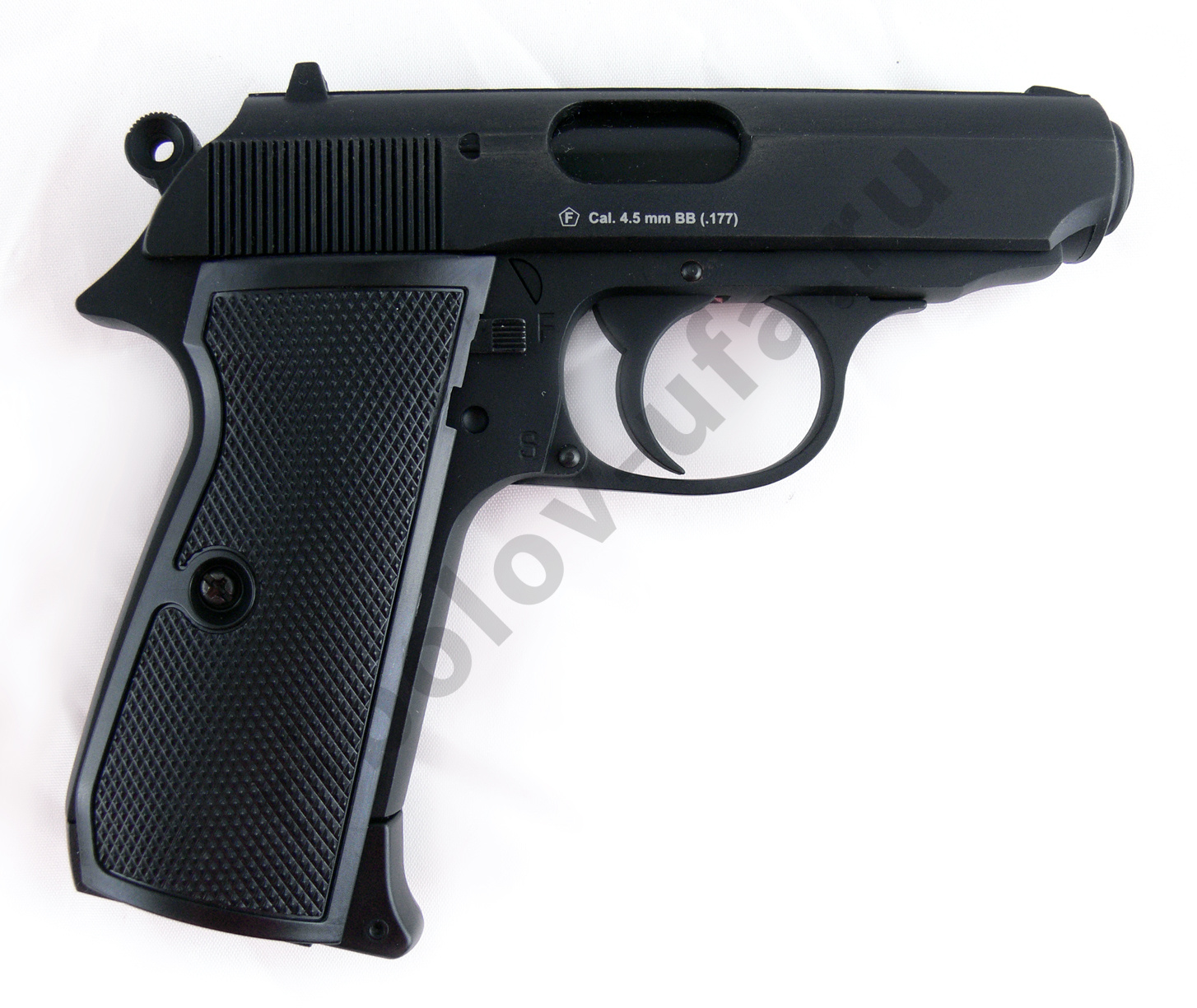 Пистолет пневм. Stalker PPKS (Walther PPK/S) к.4,5мм, 12г CO2, металл, 90 м/с, Blowback