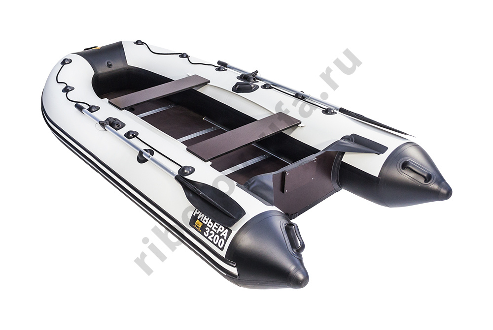 Лодка Ривьера Компакт 3200 СК касатка сине-серый/черный