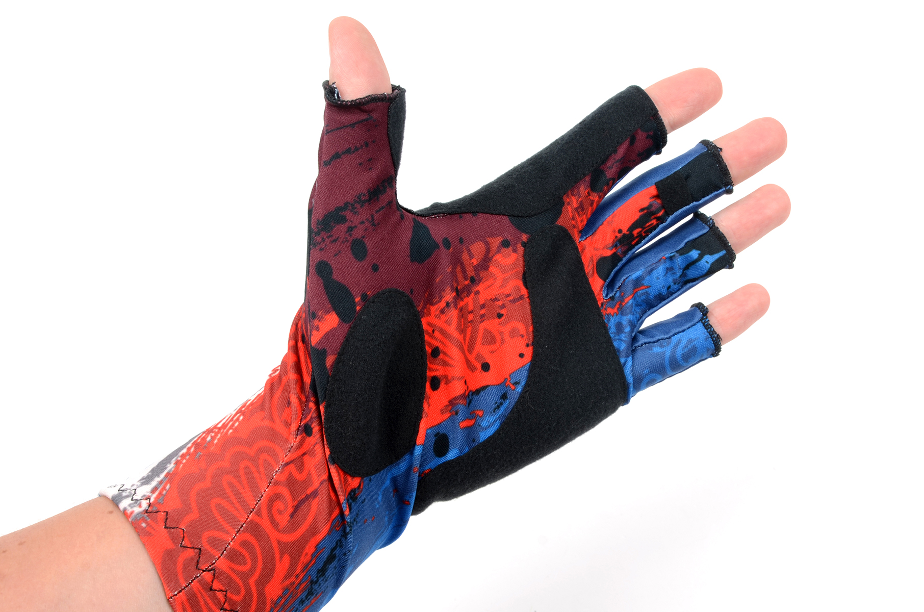 Перчатки спиннингиста Relax триколор р. XL