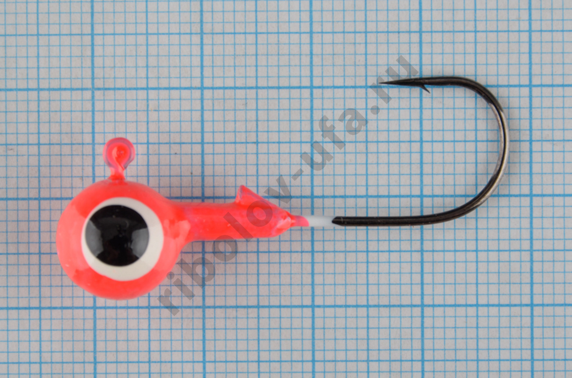 Джиг-головки Мормыш шар 8,5 гр. кр. №2/0 цв. 01-красный