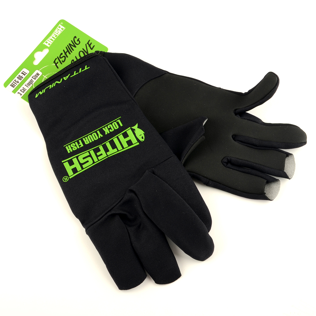 Перчатки спиннингиста Hitfish Glove-06 р: L цв. Зеленые 