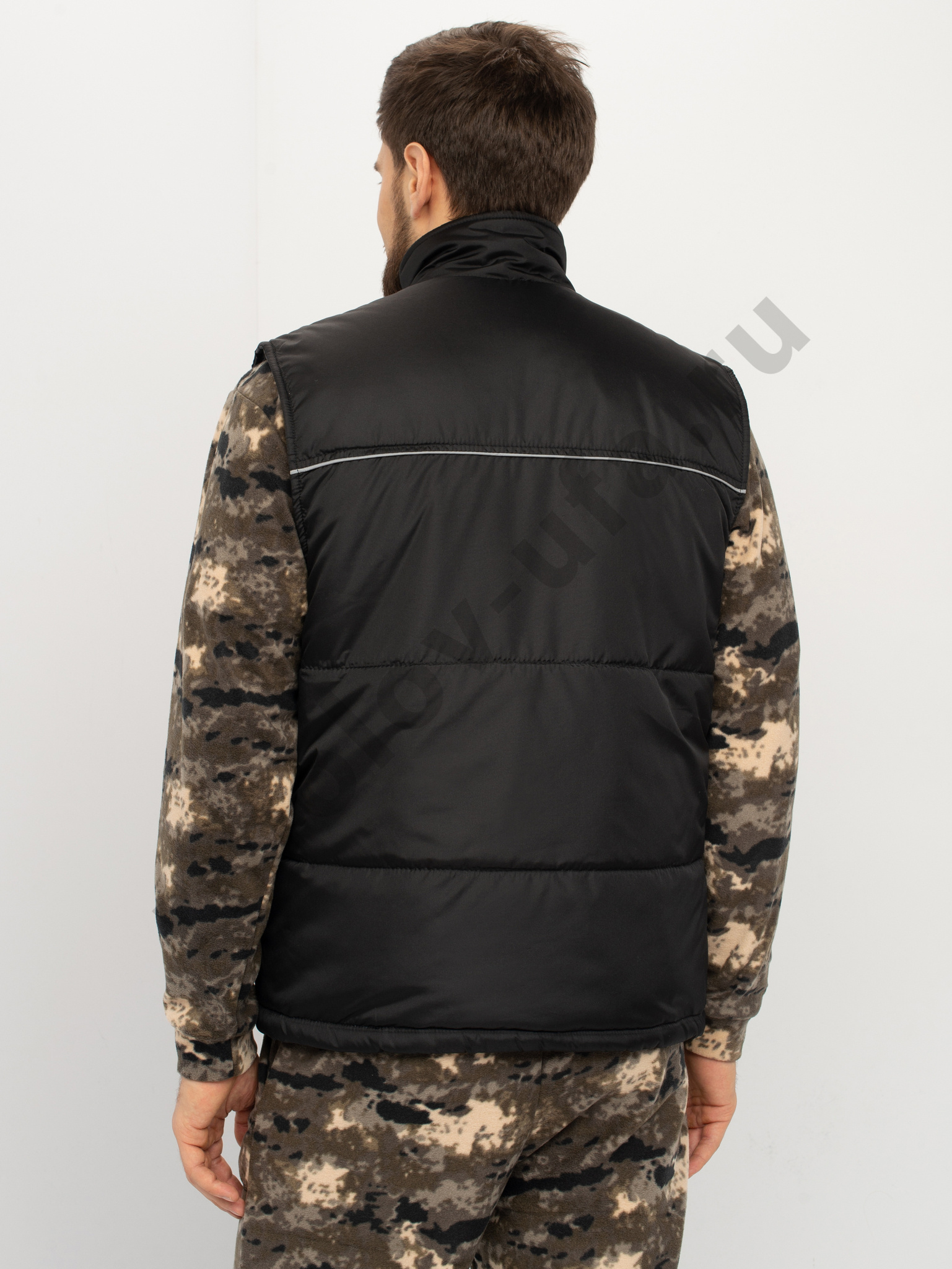 Жилет утепленный Huntsman Беркут цв. Черный ткань Jordon р. 48-50, рост 176