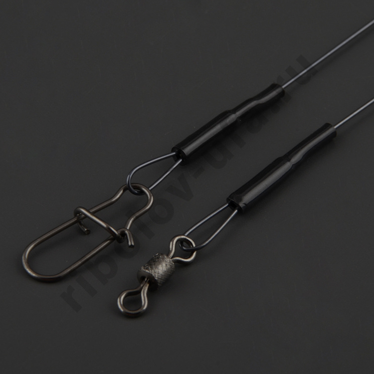 Набор поводков Crazy Brothers титан. Антитина (2 шт) 30 см/20кг