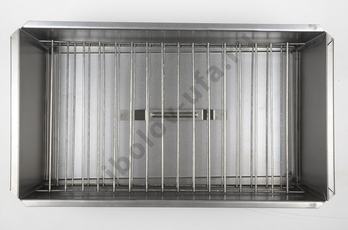 Коптильня двухъярусная Стандарт Плюс с поддоном для сбора жира 480х280х170. сталь 0,8 мм 