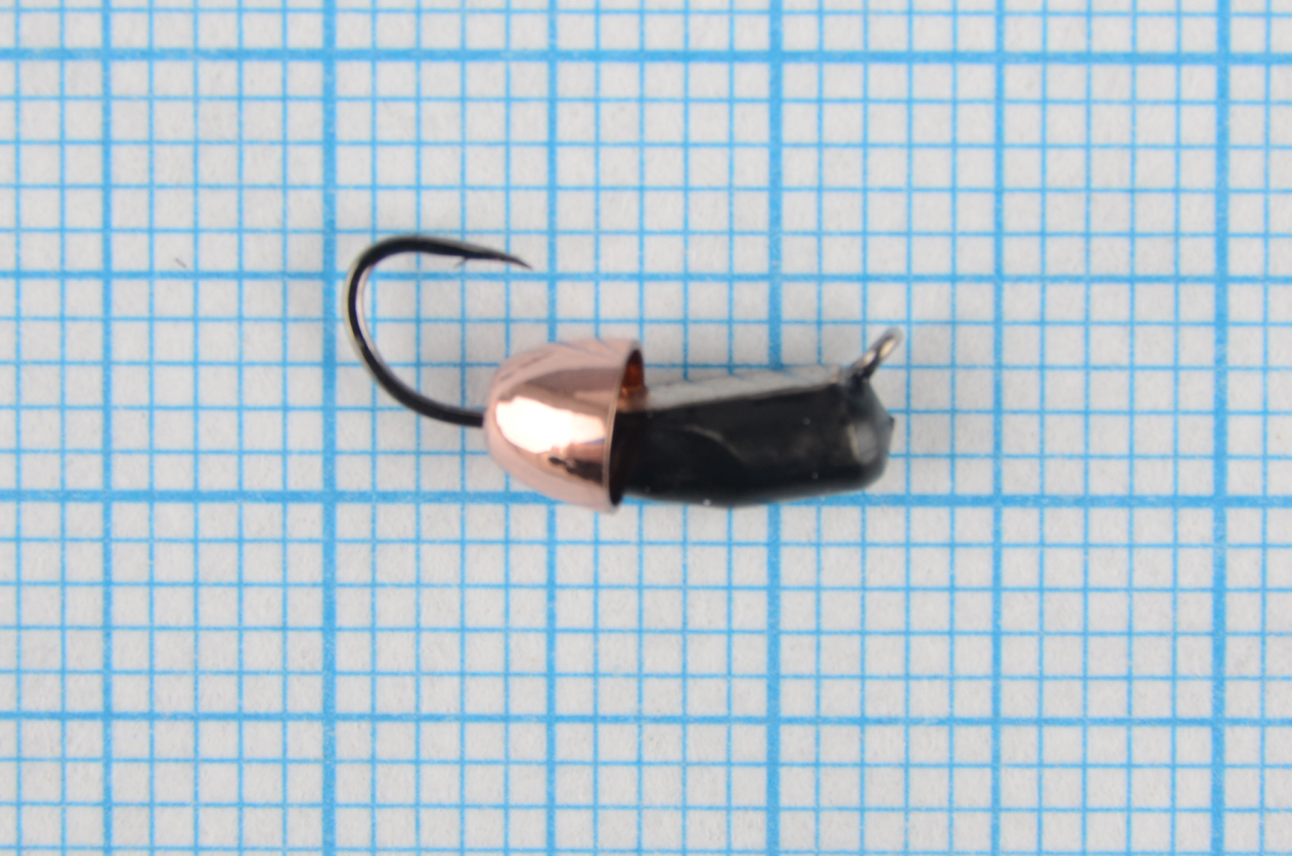 Мормышка Владимирский вольфрам Гвоздик с латунным колокольчиком медь 2,5мм 0,7гр серебр/коронка