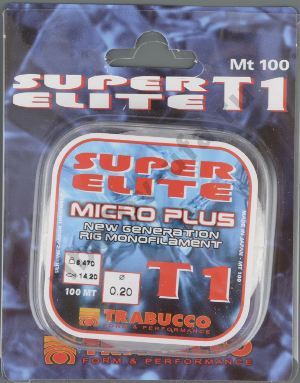 Леска Trabucco Super Elite Micro Plus 100 м, 0,20мм,  6,470 кг