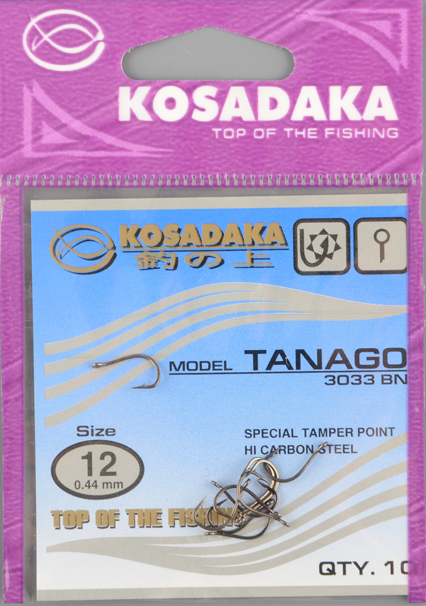 Одинарные крючки Kosadaka Tanago BN №12
