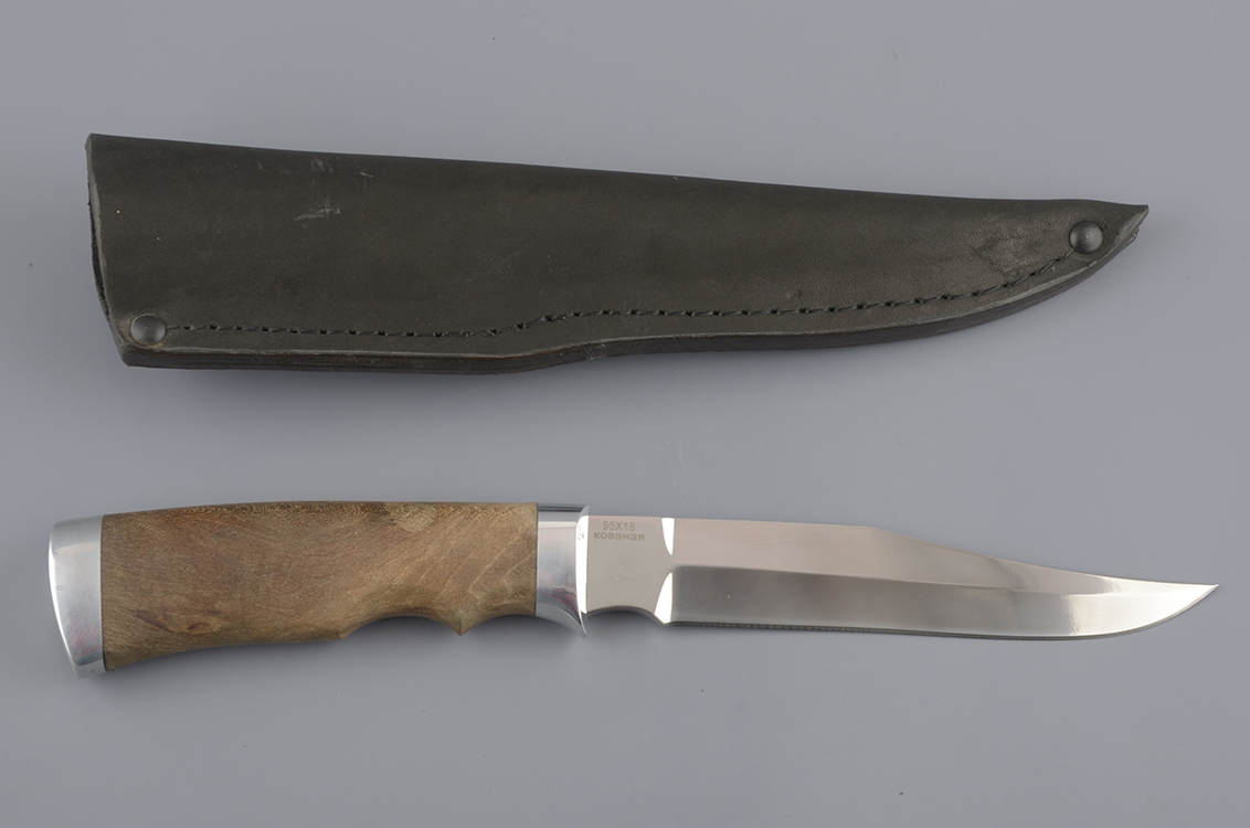 Нож туристический НР-10 кованая нерж.сталь, 95х18, орех (ручная работа)