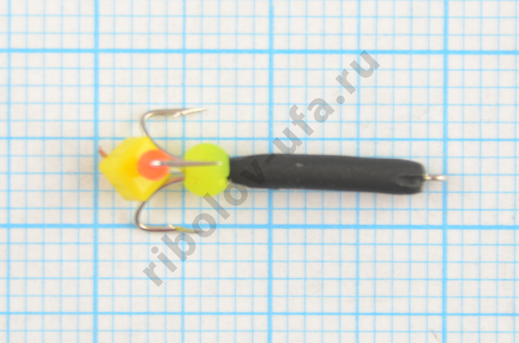 Мормышка Мир Вольфрама Черт сырный кубик подвесной д. 2 мм, дл 12мм