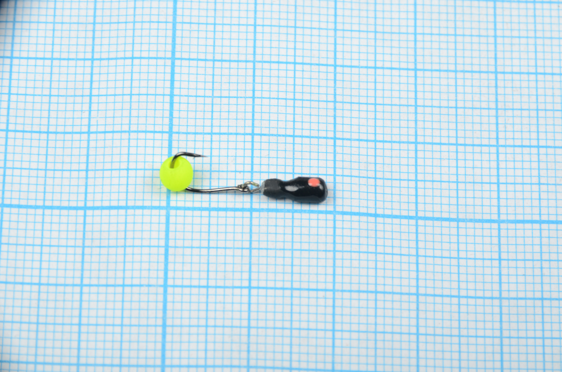 Мормышка Владимирский вольфрам Муравей-Дипломат с шариком неон желтый 3мм 0,7гр