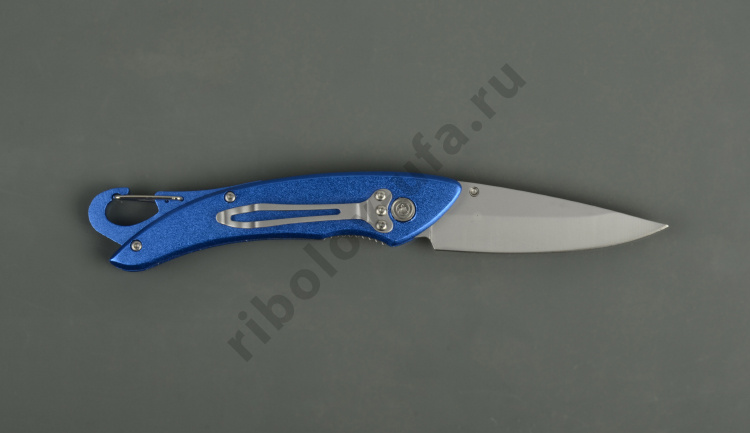 Нож складной Kosadaka N-F30 19,2/12.4 см, 72,8 гр.,син,рук. с карабином