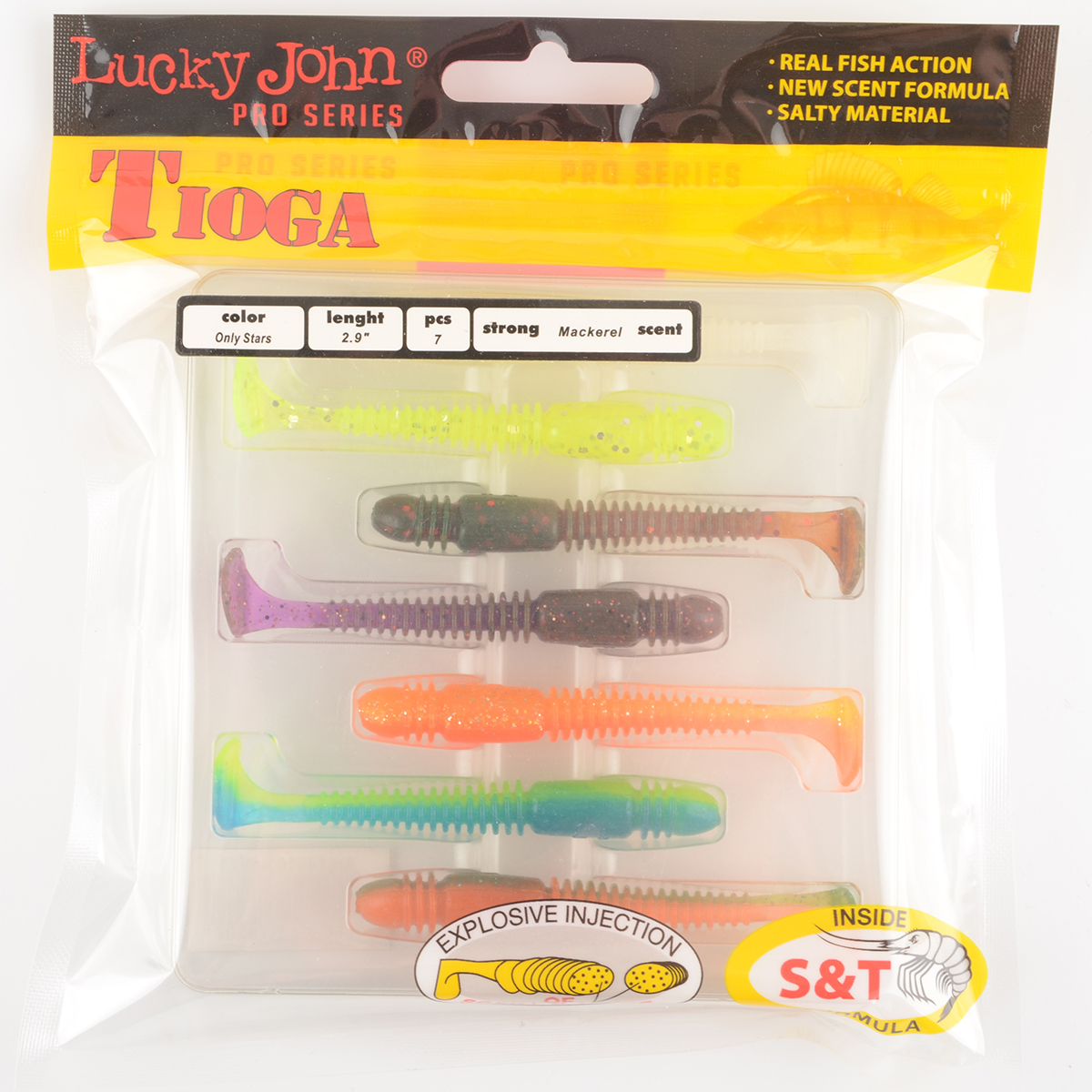 Силиконовая приманка Lucky John Pro Series Tioga 2.9in 7.4см /MIX1 