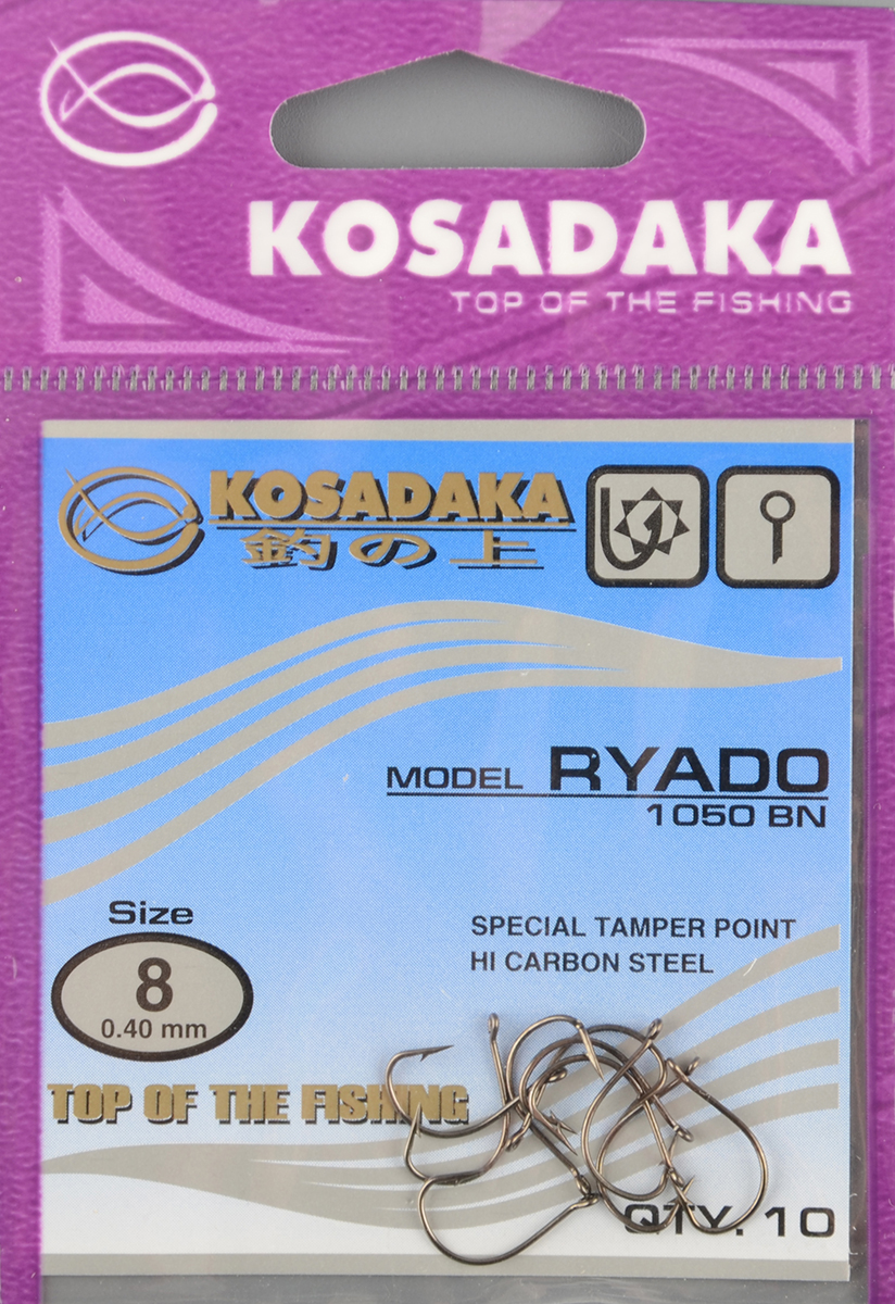 Одинарные крючки Kosadaka Ryado BN №8