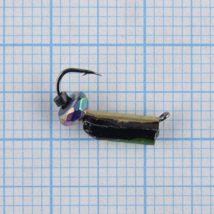 Мормышка вольфрам. Санхар Столбик №6 кристалл хамелеон,2.5/8.3 мм, 0.82гр латунь (10 шт/уп)