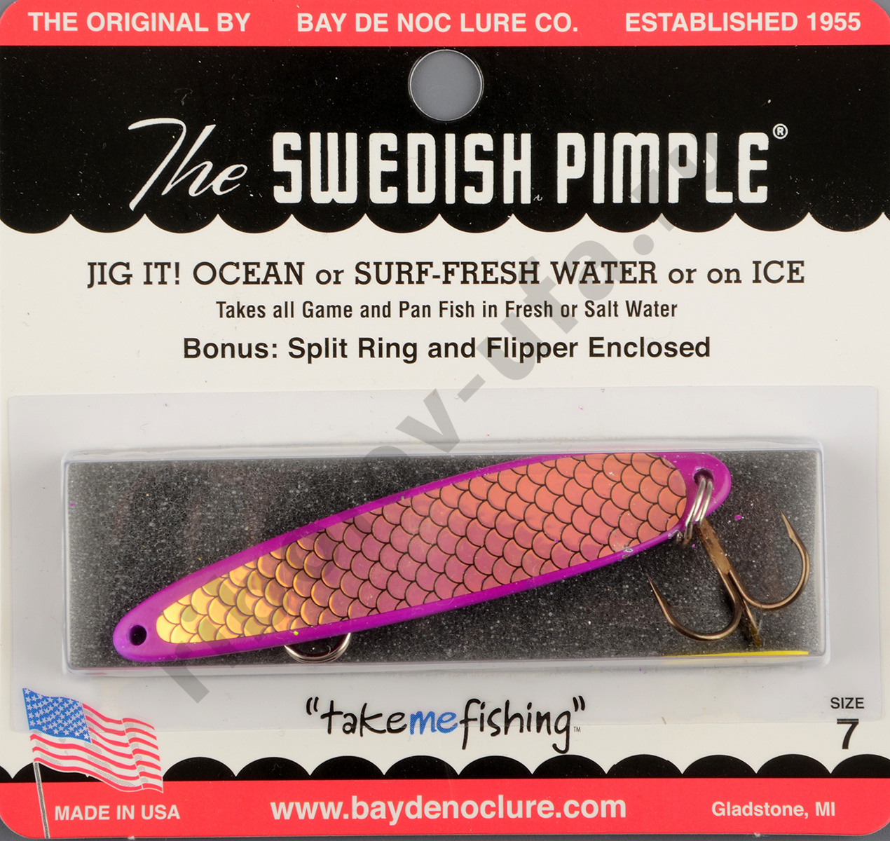 Блесна Swedish Pimple  №7 Violet Scale