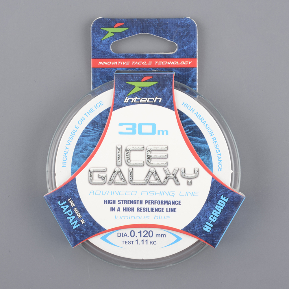 Леска Intech Ice Galaxy 30м 0,187мм 2,97кг голубая