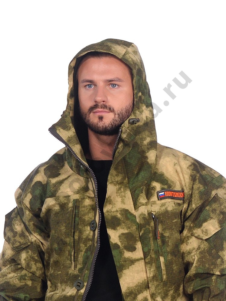 Костюм демисезон. Huntsman Горка-5 цв. Малахит ткань Смесовая Рип-Стоп р. 48-50 рост 170-176