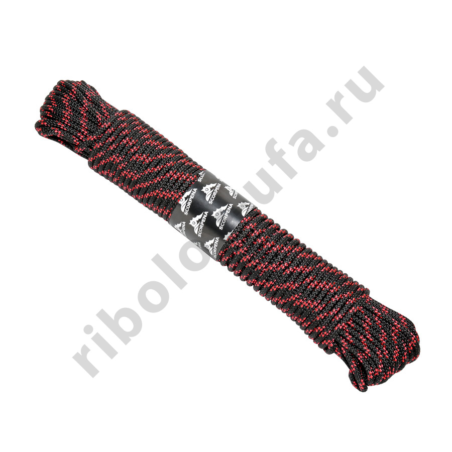 Буйреп плавающий Scorpena высокопрочный 5 мм х 35м, чёрно-красный