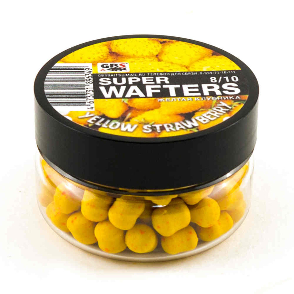 Вафтерсы (wafters) GBS нейтральной плавучести 8x10мм Желтая Клубника