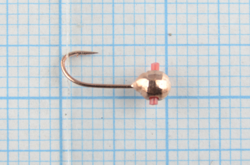 Мормышка вольфрам Bravo Fishing Шар с отверстием мелкая грань с кембриком 3.0 мм 0.25 гр C-Cu 