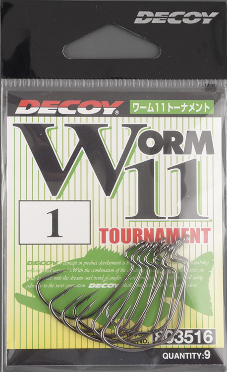Офсетные крючки Decoy Tournament Worm11  №1 (9шт/уп)