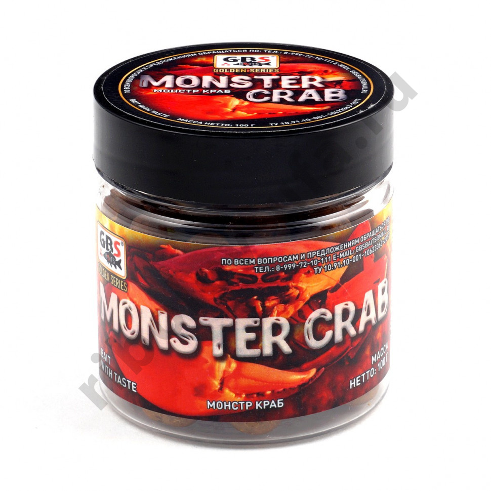 Бойлы GBS насадочные 15мм 132гр (банка) Monster Crab Монстр краб