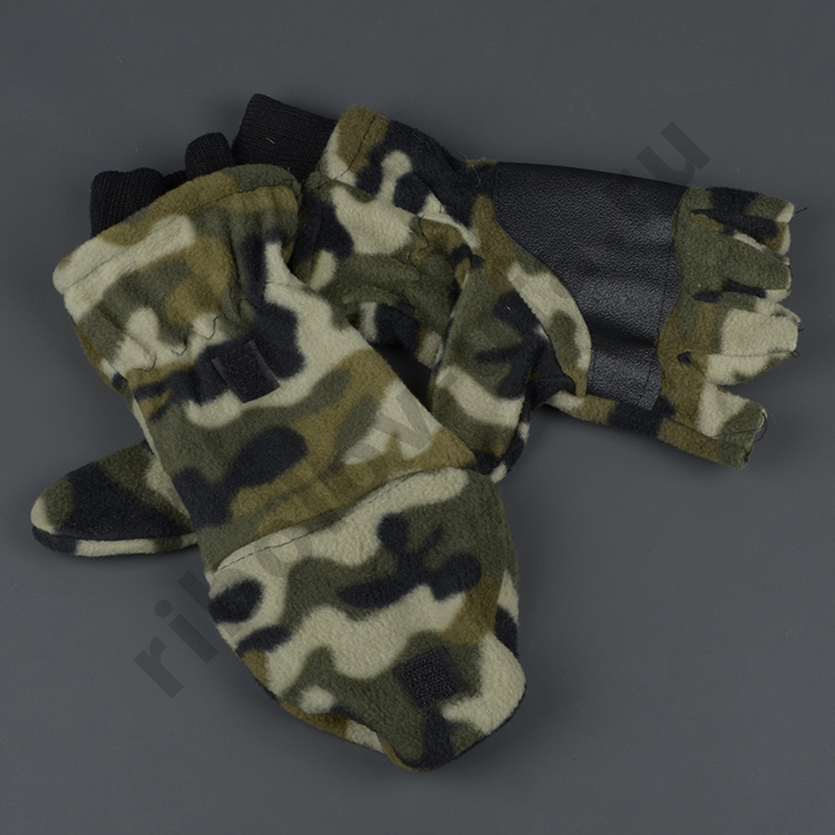 Перчатки-варежки No name Анфия откидные флис на липучке