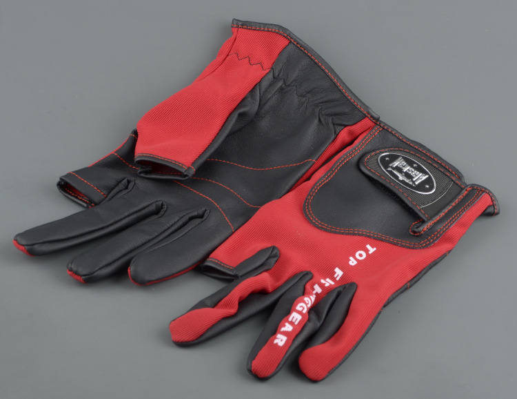 Перчатки спиннингиста Alaskan Red/Black, двухпалые р. XL