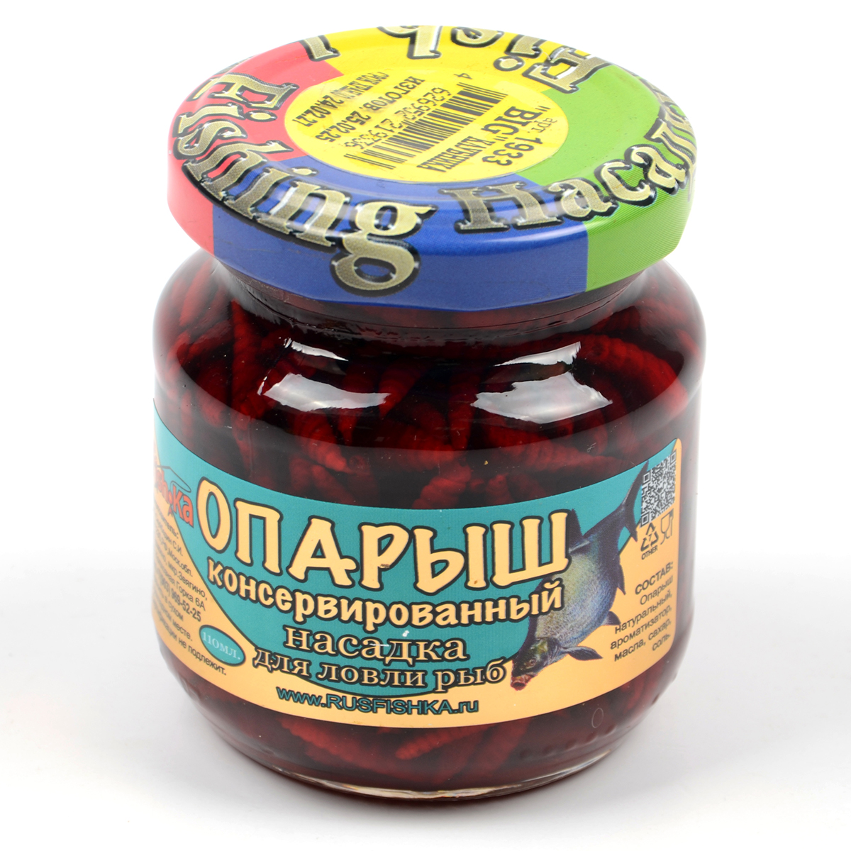 Насадка Fish.ka Опарыш Big консерв. Клубника 110мл стекл/б