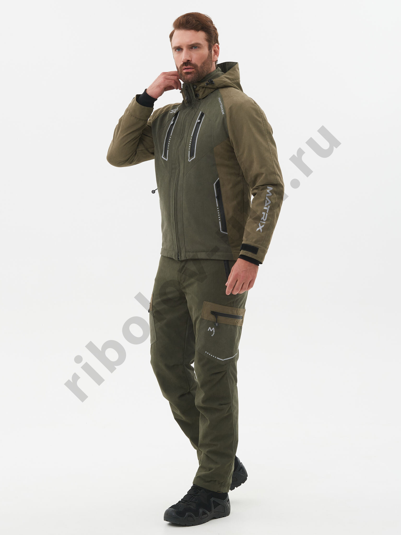 Костюм демисезонный Матрица ткань Исландия цвет Хаки (Размер: 48-50, Рост: 170-176)