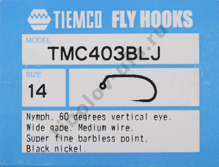 Крючки Tiemco TMC403BLJ #14 (100 шт)