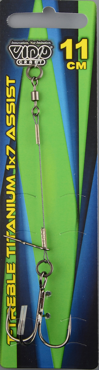 Титановый ассист с тройником Vido 1х7 T-Treble, дл.11см