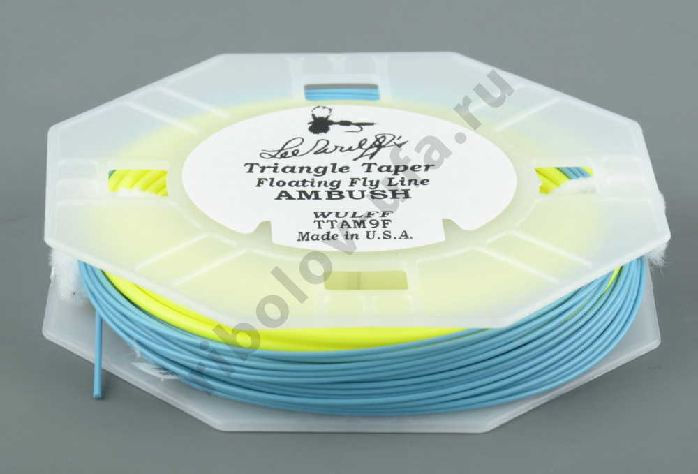 Шнур нахлыстовый Royal Wulff J-3 Triangle Taper Floating Ambush Lime Green/Blue TTAM5F